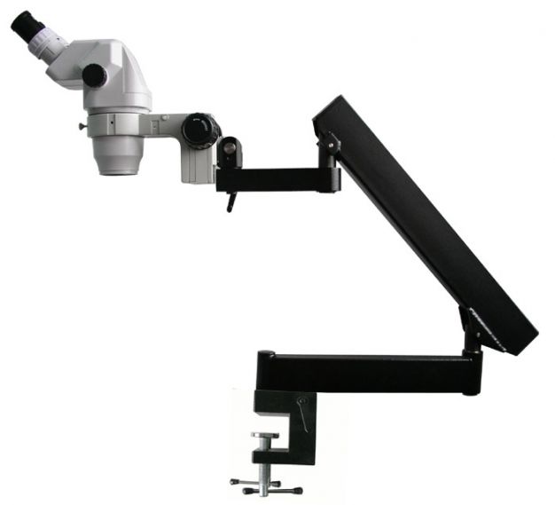 Precision Stereo Zoom Binocular Scope (III) on Articulating Arm