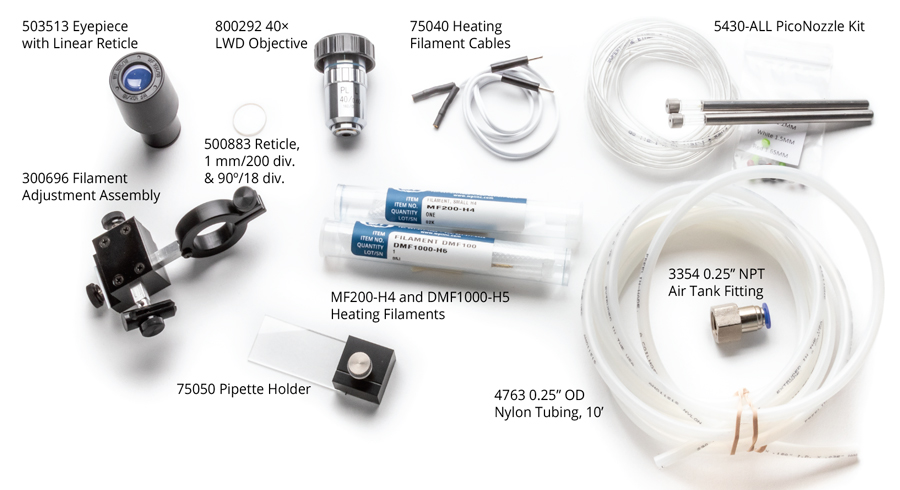The Microforge MF200 Startup Kit includes these elements
