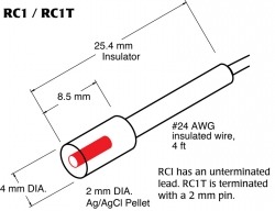 RC1/RC1T Reference electrode diagram