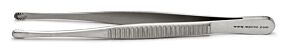 Russian Forceps, 15.25 cm, 7mm Serrated Oval Tip