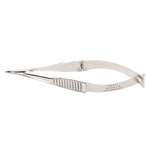 Vannas Tubingen Style Scissors, 8 cm (3"), 3 mm Blades, Stainless Steel, Straight or Curved, WPI Premium 