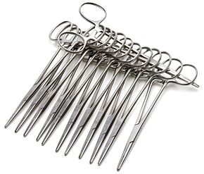 Kelly Forceps, 14cm, 12-pack, Disposable