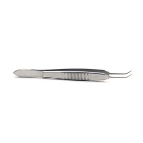 Kelman McPherson Forceps 8.5cm (3.35"), Angled, 7.5mm Smooth Jaw, Stainless Steel