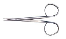 Ribbon Handle Iris Scissors, 11cm, Straight, Large Ring