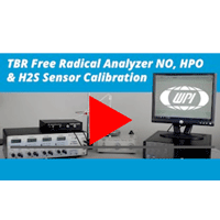 Sensor Calibration for WPI's TBR4100 Free Radical Analyzer (NO, HPO & H2S)