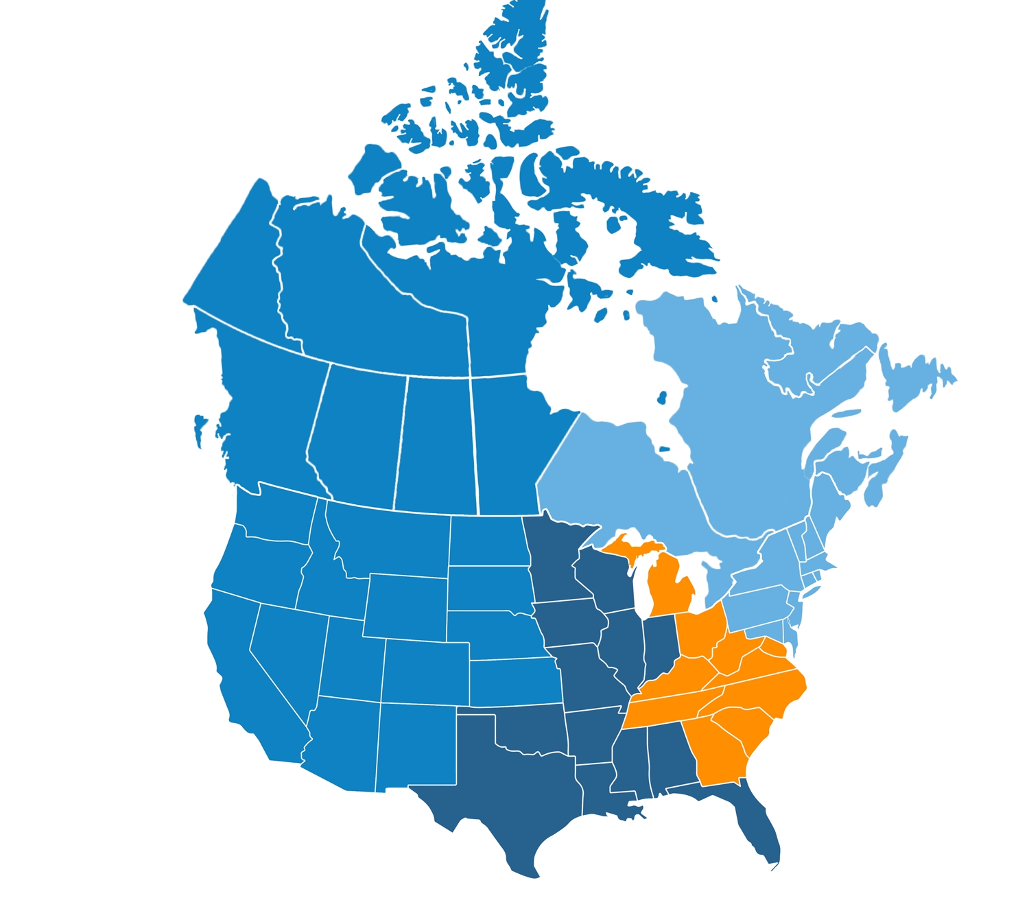 us Canada map